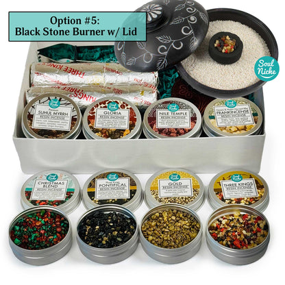 Religious Temple Incense Resin Sampler Variety Kit Gift Set - 8 Pack