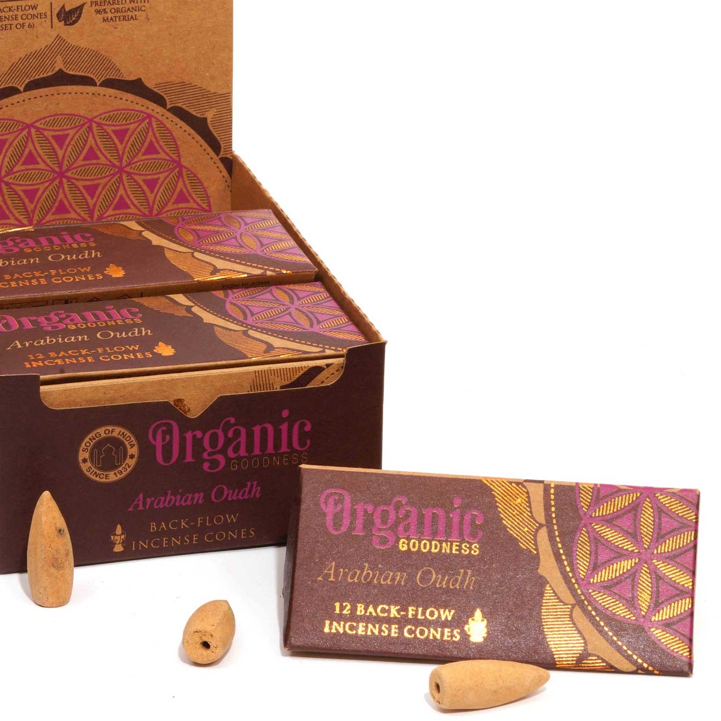 Organic Goodness Backflow Cones - Arabian Oudh