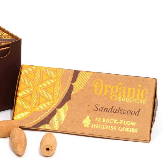 Organic Goodness Backflow Cones - Sandalwood