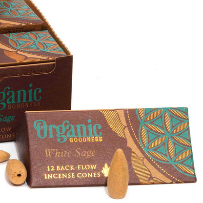 Organic Goodness Backflow Cones - White Sage
