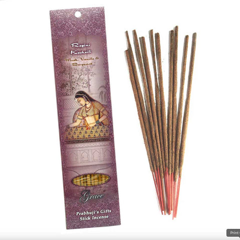 Ragini Kachaili Incense Sticks - Musk, Vanilla, and Bergamot - Grace