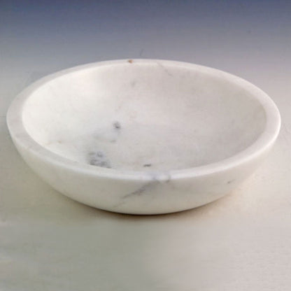 White Marble Bowl Charcoal Incense Burner 5"