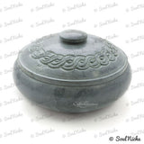 **IMPERFECT FLAWED DISCOUNTED** Green Soapstone Charcoal Incense Burner 503