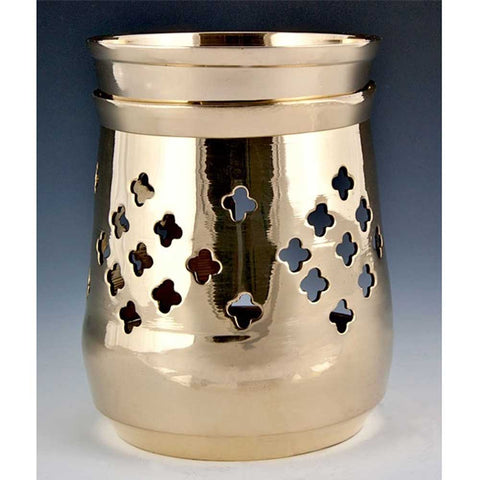 Jali cut Brass Aroma Lamp Tea Light Candle Oil Warmer