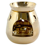 Moon Brass Aroma Lamp Tea Light Candle Oil Warmer