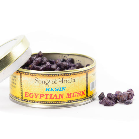 Egyptian Musk Resin Incense Blend Tin - by Song of India