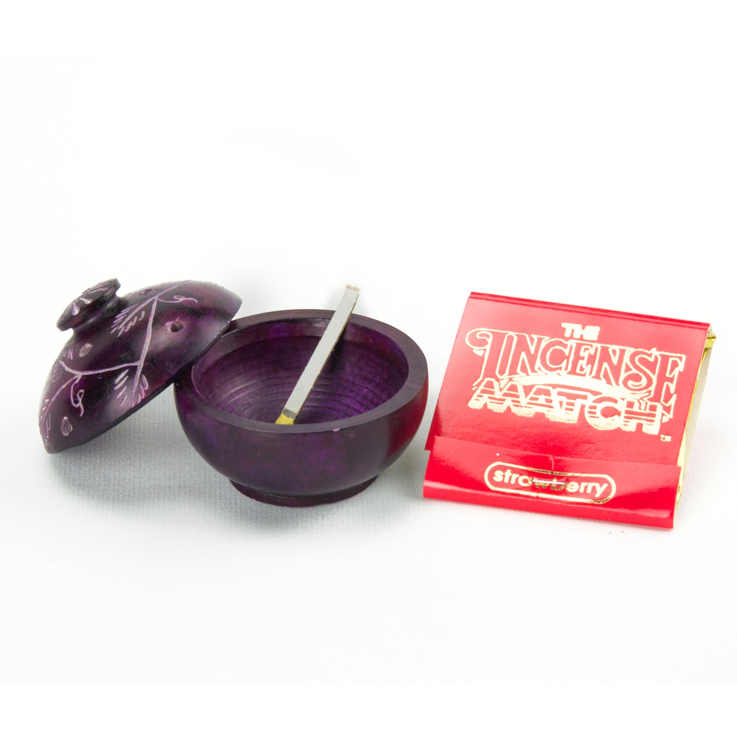 Small Soapstone Incense Burner Pot - for Incense Matches, Cones ...