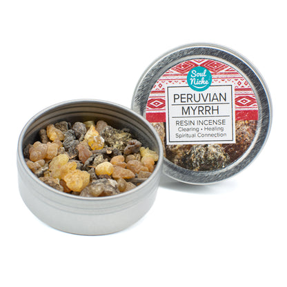 Peruvian Myrrh Resin Incense (Styrax Weberbaueri) Tin
