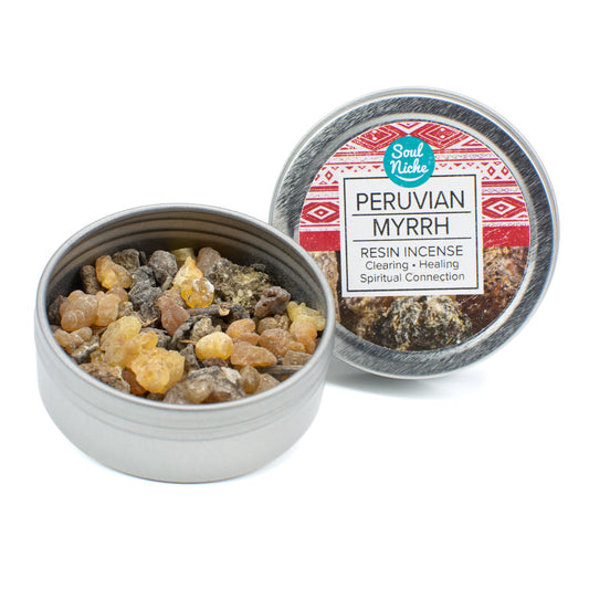 Peruvian Myrrh Resin Incense (Styrax Weberbaueri) Tin