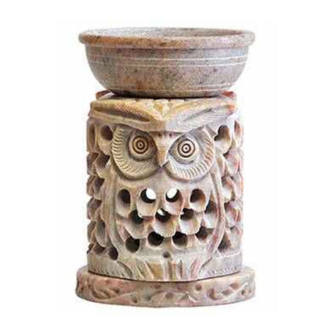 Owl Soapstone Aroma Lamp - Oil Diffuser