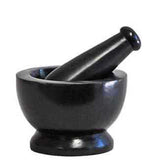 Small Black Soapstone Mortar & Pestle 2"