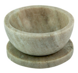 Brown Galaxy Marble Bowl w/ Coaster - Charcoal Resin Incense Burner