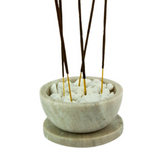 Brown Galaxy Marble Bowl w/ Coaster - Charcoal Resin Incense Burner