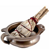 Tibetan Bronze Charcoal Incense Burner Bowl - 3"
