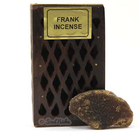 Frankincense Amber Resin - Solid Amber Perfume Incense Rosewood Box