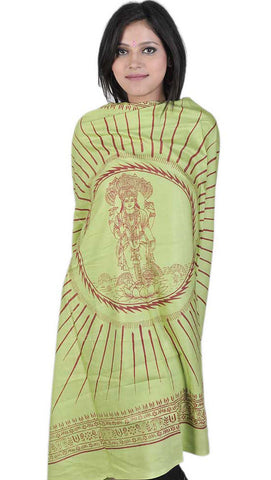 Green Prayer Shawl of Lord Vishnu the Preserver Scraf Wrap