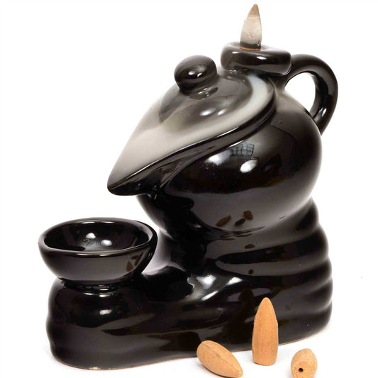 Ceramic Backflow Incense Cone Burner - Teapot Kettle