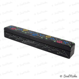 Black Floral Soapstone Box Incense Burner (B)