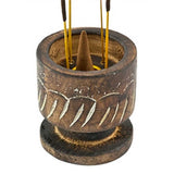 Mango Wood Carved Incense Burner for Sticks & Cones