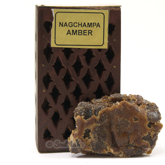 Nag Champa Amber Resin in Rosewood Box