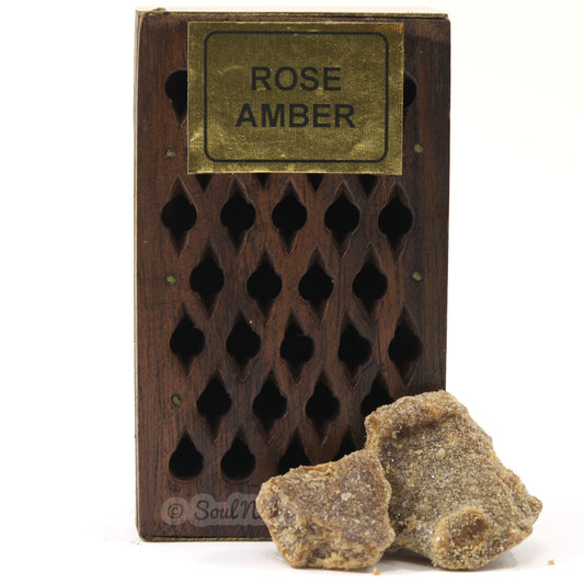 Rose Amber Resin in Rosewood Box