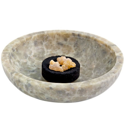 Natural Soapstone Charcoal Incense Burner Bowl 5"