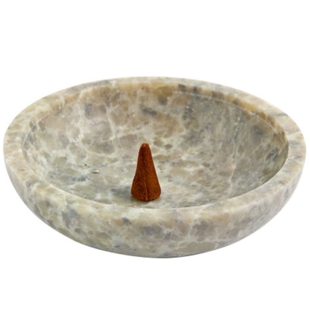 Natural Soapstone Charcoal Incense Burner Bowl 5"