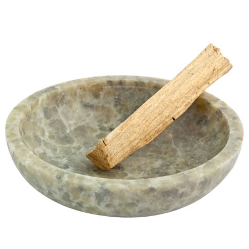 Natural Soapstone Charcoal Incense Burner Bowl 5"