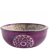 Purple Lotus Charcoal Incense Burner Bowl 5"